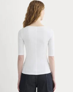 The Luxe Rib Scoop-Neck Tee