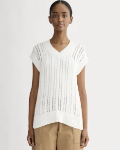 The Mesh Cable Vest in Everyday Cotton
