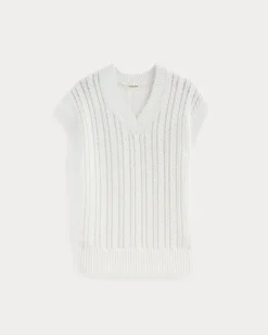 The Mesh Cable Vest in Everyday Cotton