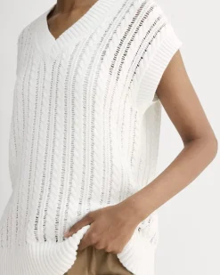 The Mesh Cable Vest in Everyday Cotton