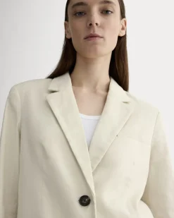 The Oversized Blazer in Stretch Linen