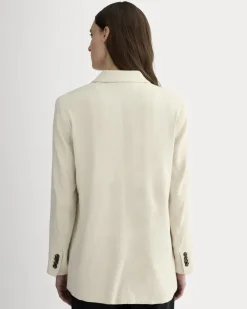 The Oversized Blazer in Stretch Linen