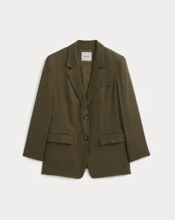 The Oversized Blazer in Stretch Linen