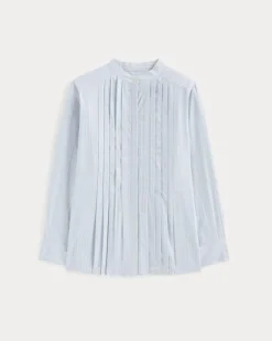 The Pleated Shirt in Silky Cotton