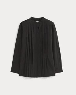 The Pleated Shirt in Silky Cotton