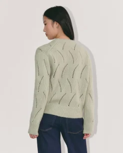 The Pointelle Sweater in Cloud