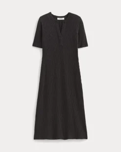 The Rib-Knit Henley Dress