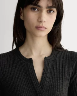 The Rib-Knit Henley Dress