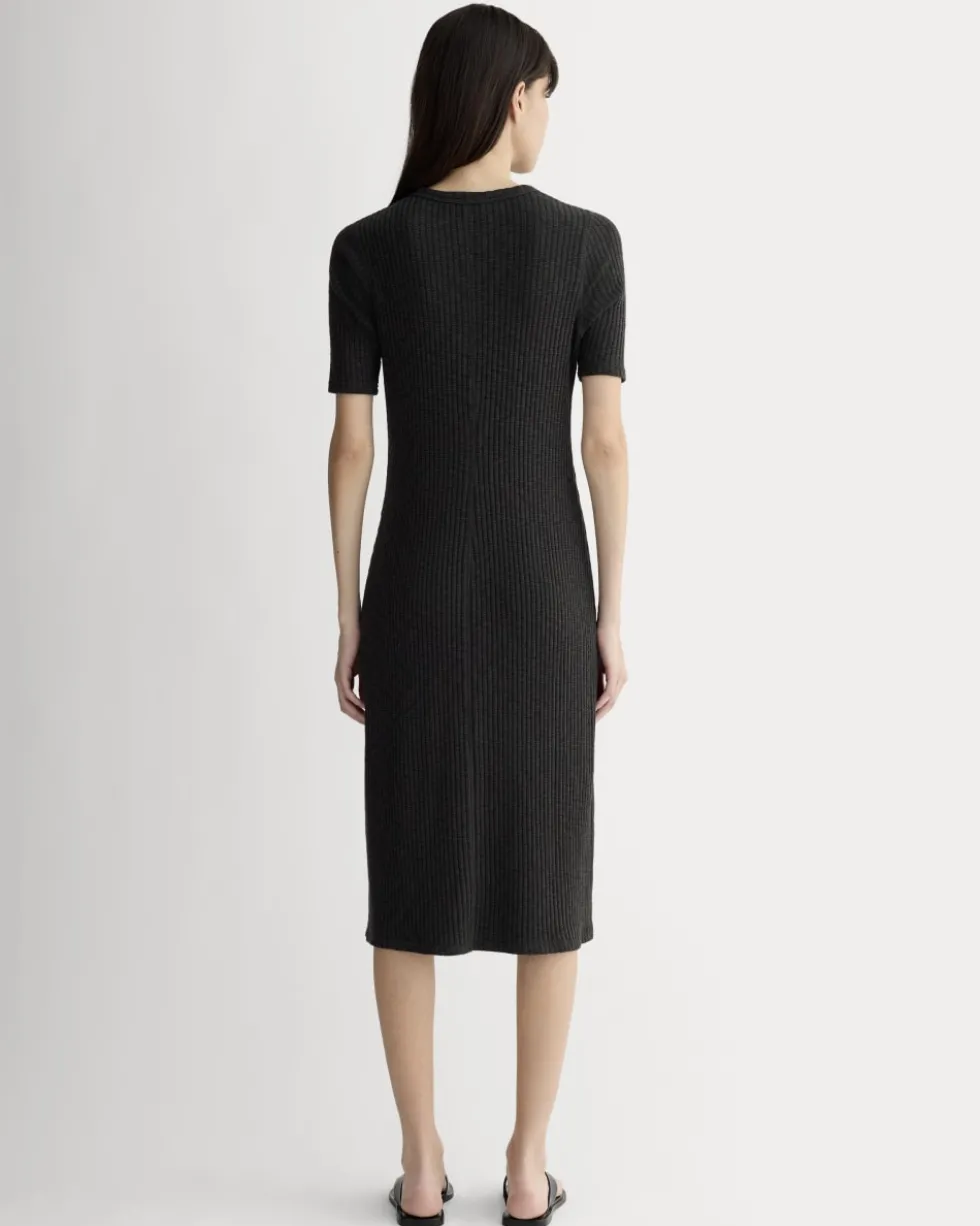 The Rib-Knit Henley Dress