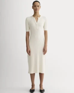The Rib-Knit Henley Dress