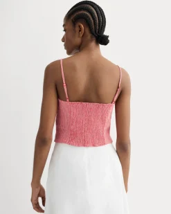 The Seamed Top in Stretch Linen
