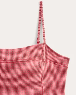 The Seamed Top in Stretch Linen
