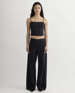 The Seamed Top in Stretch Linen