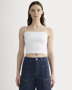 The Seamed Top in Stretch Linen
