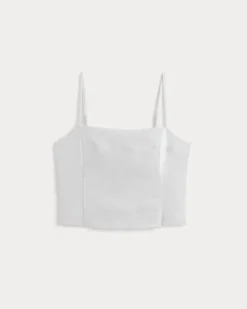 The Seamed Top in Stretch Linen