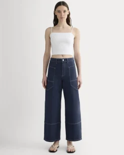 The Seamed Top in Stretch Linen