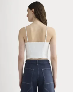 The Seamed Top in Stretch Linen