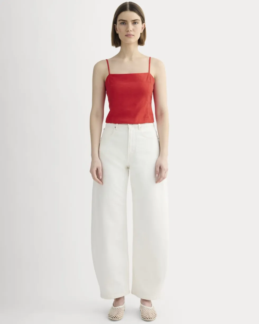 The Seamed Top in Stretch Linen
