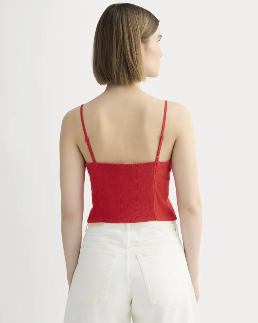 The Seamed Top in Stretch Linen