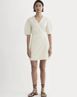 The Seersucker Mini Wrap Dress