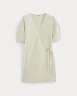 The Seersucker Mini Wrap Dress