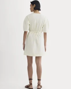The Seersucker Mini Wrap Dress