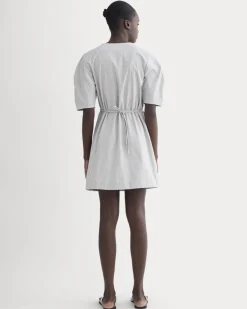 The Seersucker Mini Wrap Dress