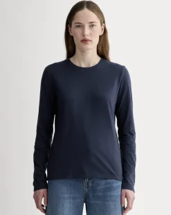 The Slim Long-Sleeve Crew in Essential Cotton