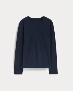 The Slim Long-Sleeve Crew in Essential Cotton
