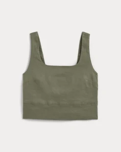 The Square Tank in Stretch Linen