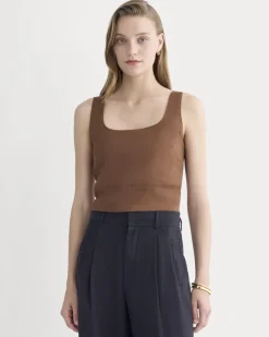 The Square Tank in Stretch Linen