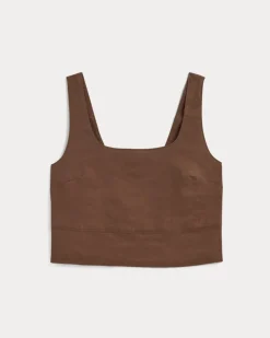 The Square Tank in Stretch Linen