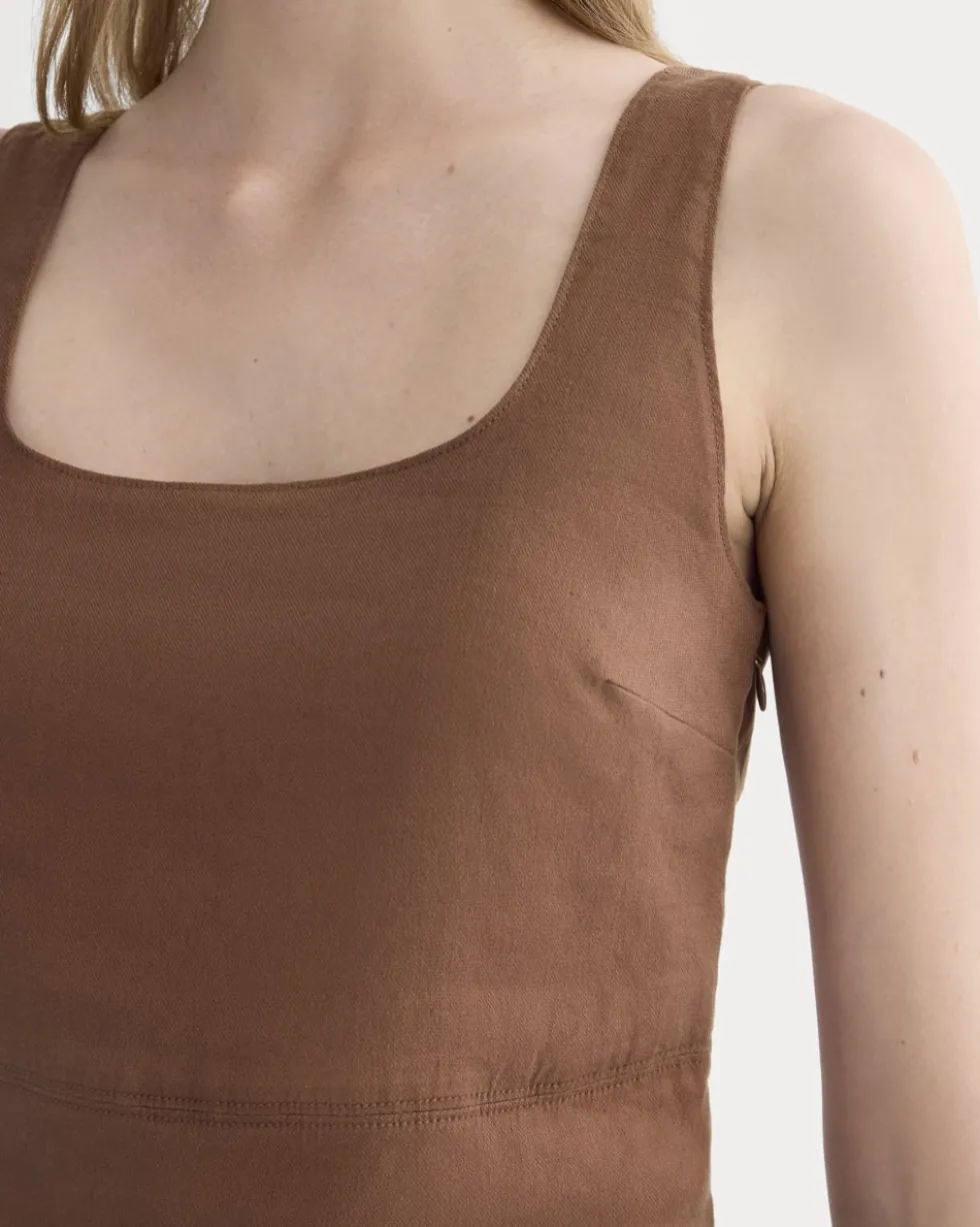 The Square Tank in Stretch Linen