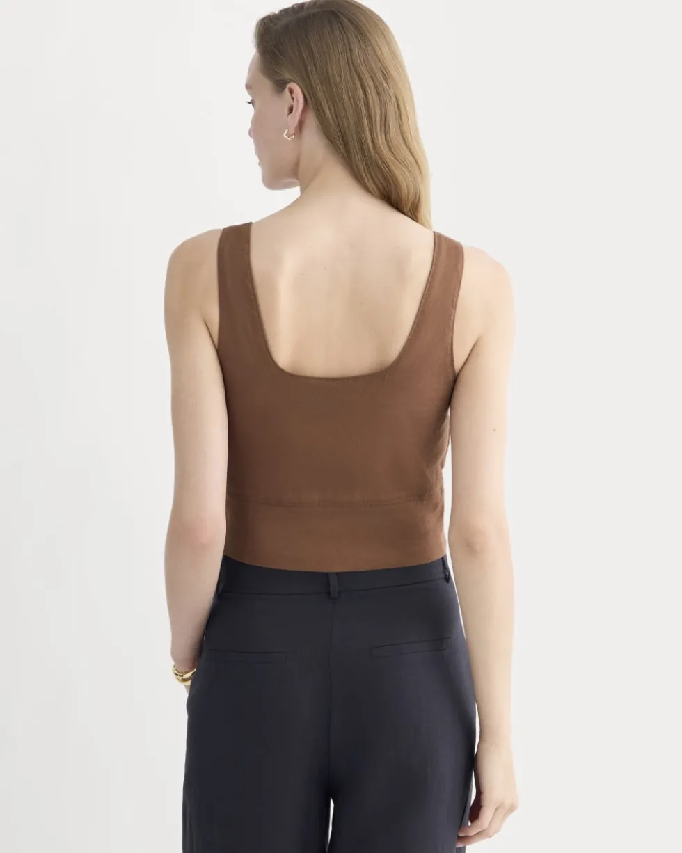 The Square Tank in Stretch Linen