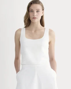 The Square Tank in Stretch Linen