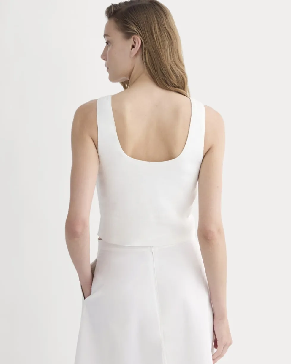 The Square Tank in Stretch Linen