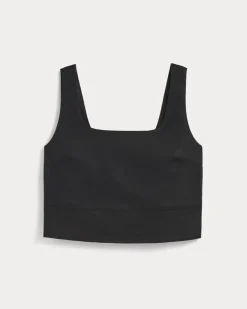 The Square Tank in Stretch Linen