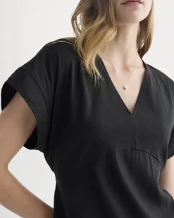 The Tie-Back Dress in Stretch Linen