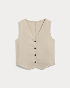The Vest in Stretch Linen
