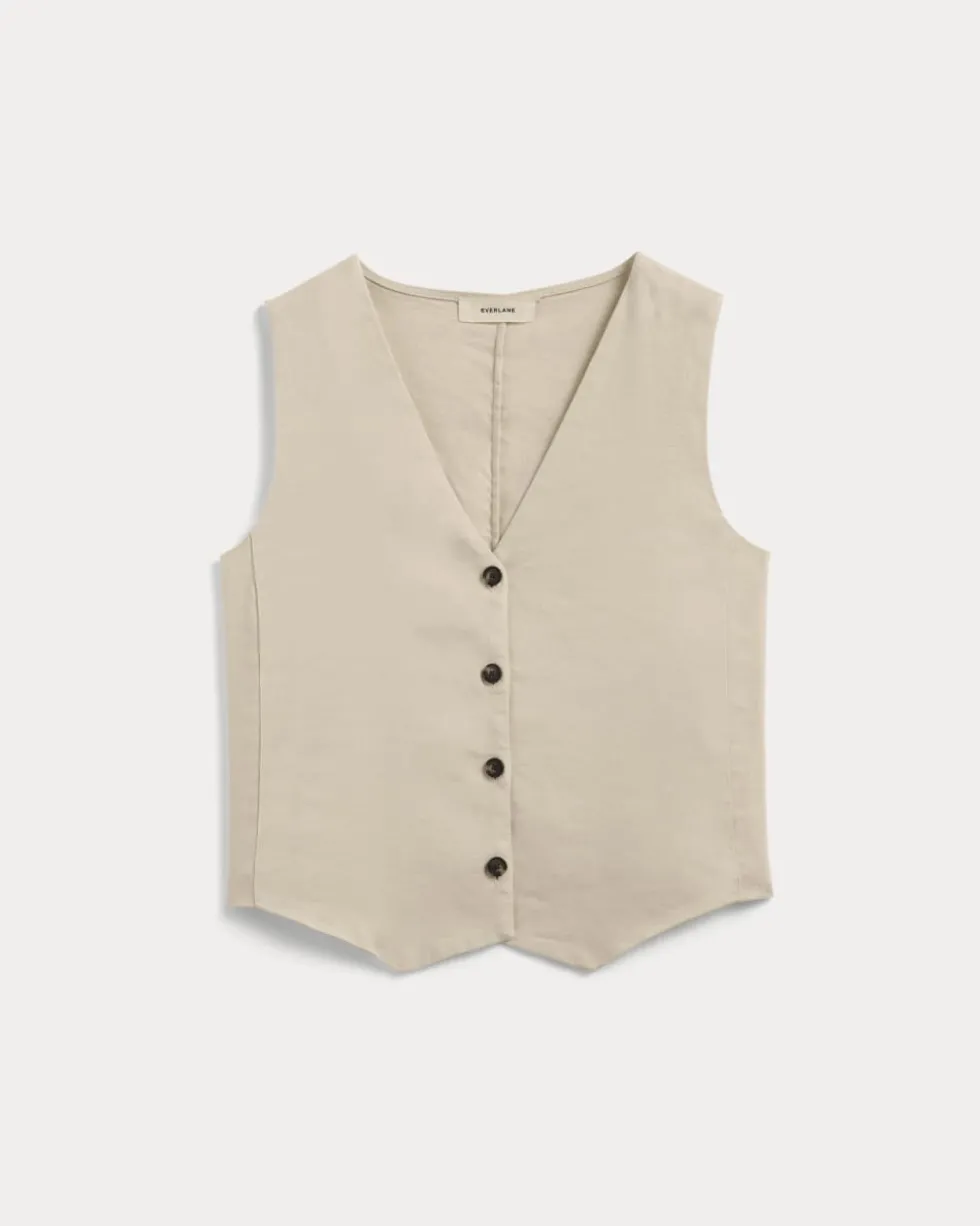 The Vest in Stretch Linen