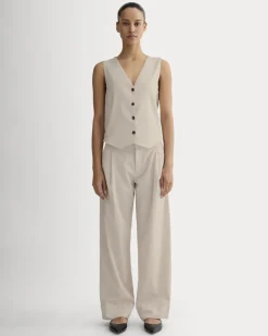 The Vest in Stretch Linen