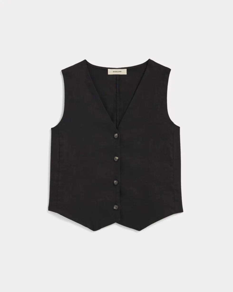 The Vest in Stretch Linen