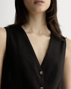 The Vest in Stretch Linen