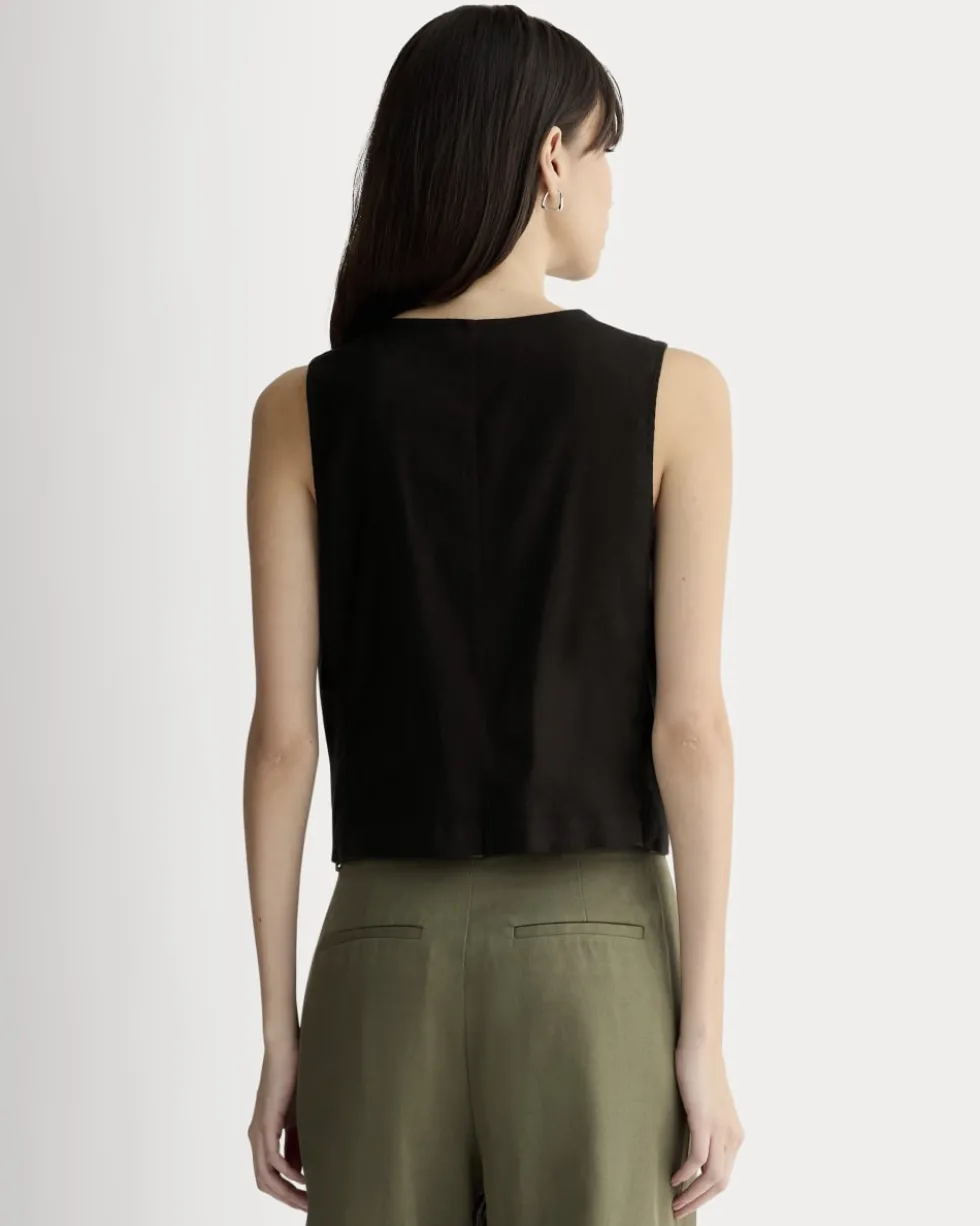 The Vest in Stretch Linen