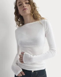 Tissue Boatneck Top