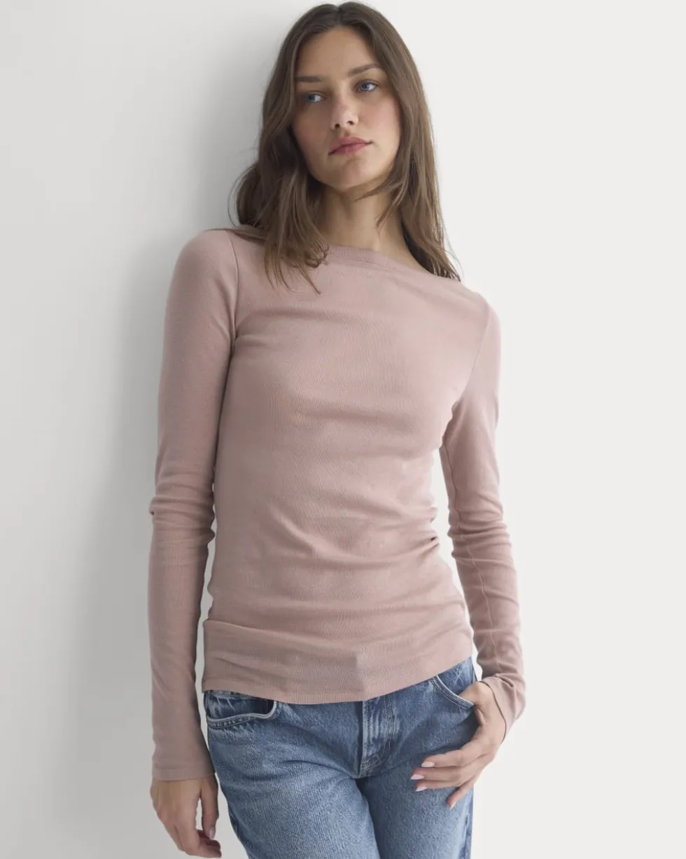 Tissue Boatneck Top