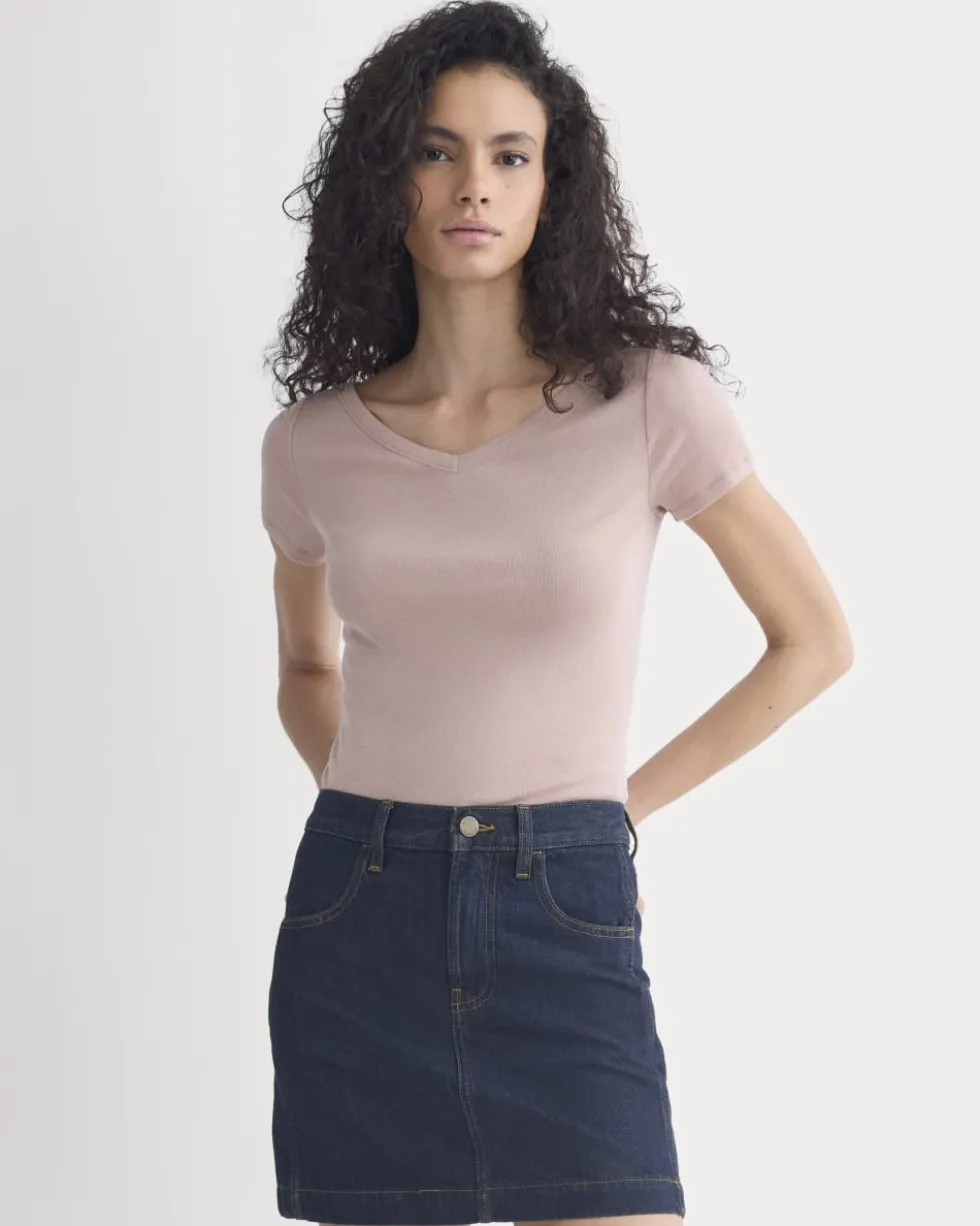 Tissue Short-Sleeve V-Neck Top