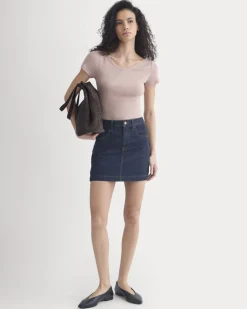 Tissue Short-Sleeve V-Neck Top