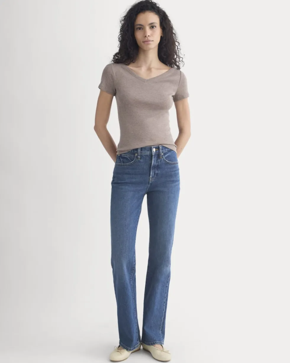 Tissue Short-Sleeve V-Neck Top