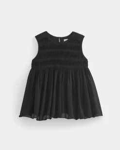 Twisted Pleat Tank in Silk Georgette